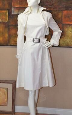 THIERRY MUGLER Designer Runway Couture Princess Coat Dress Size 38 NEW!